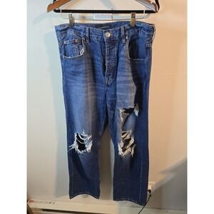 Aeropostale Low Rise Baggy Jeans 14 Reg  90s Distressed